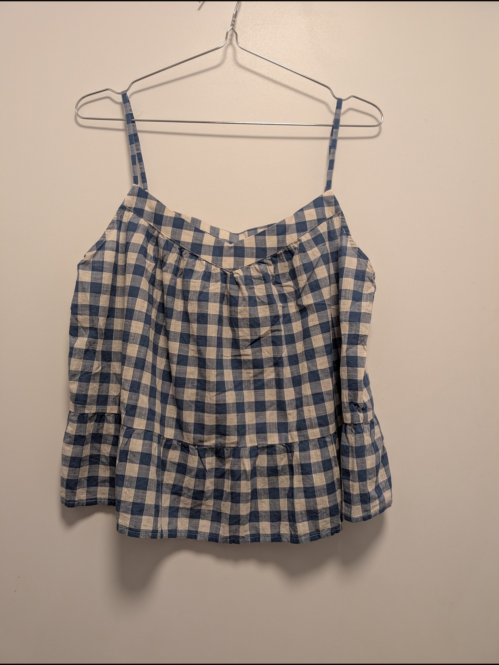 GAP Blue and White Gingham Camisole